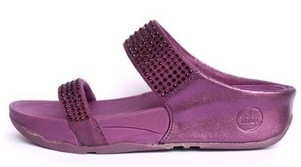 Fitflop Womens Rock Chic Slide Purple Shoes